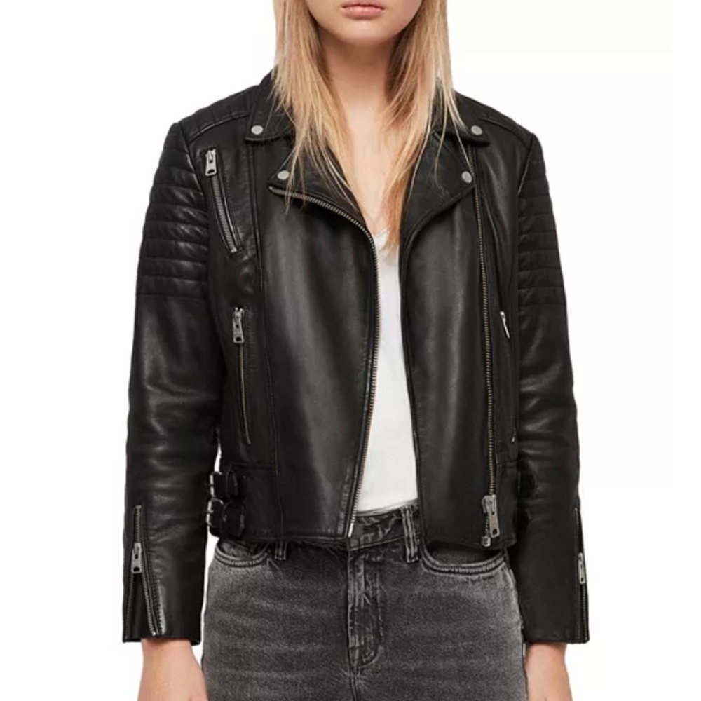 All Saints Papin Leather Biker Jacket 2